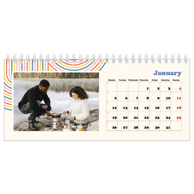 Desk calendars — Retro stripes [January]