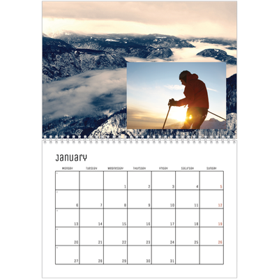 A4 Double Photo Calendar — Back to nature [January]