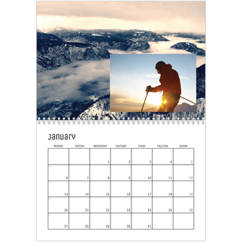 A4 Double Photo Calendar — Back to nature