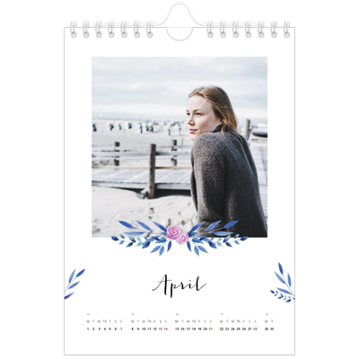 A5 Photo Calendar — Flower illustrations [April]