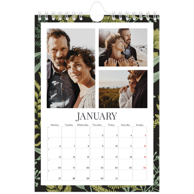 A5 Photo Calendar — Floral wallpapers [January]