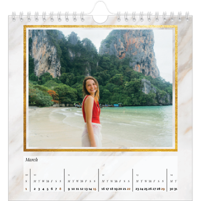 Square calendars  — Classic Marble [April]