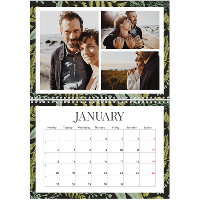 A4 Double Photo Calendar — Floral wallpapers [January]