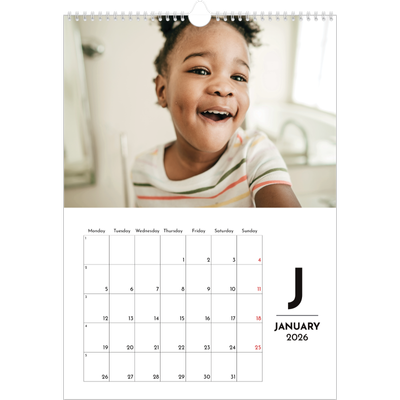 A3 photo calendars — Letter spotlight [January]