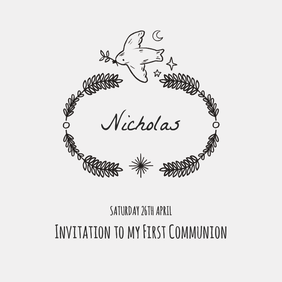 Invitations — Cute dove emblem