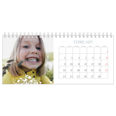 Desk calendars — Flower motif [February]