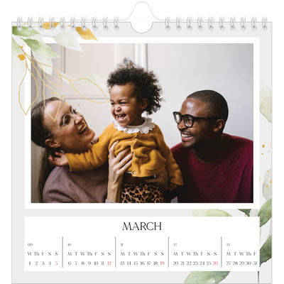 Square calendars  — Floral splash [March]