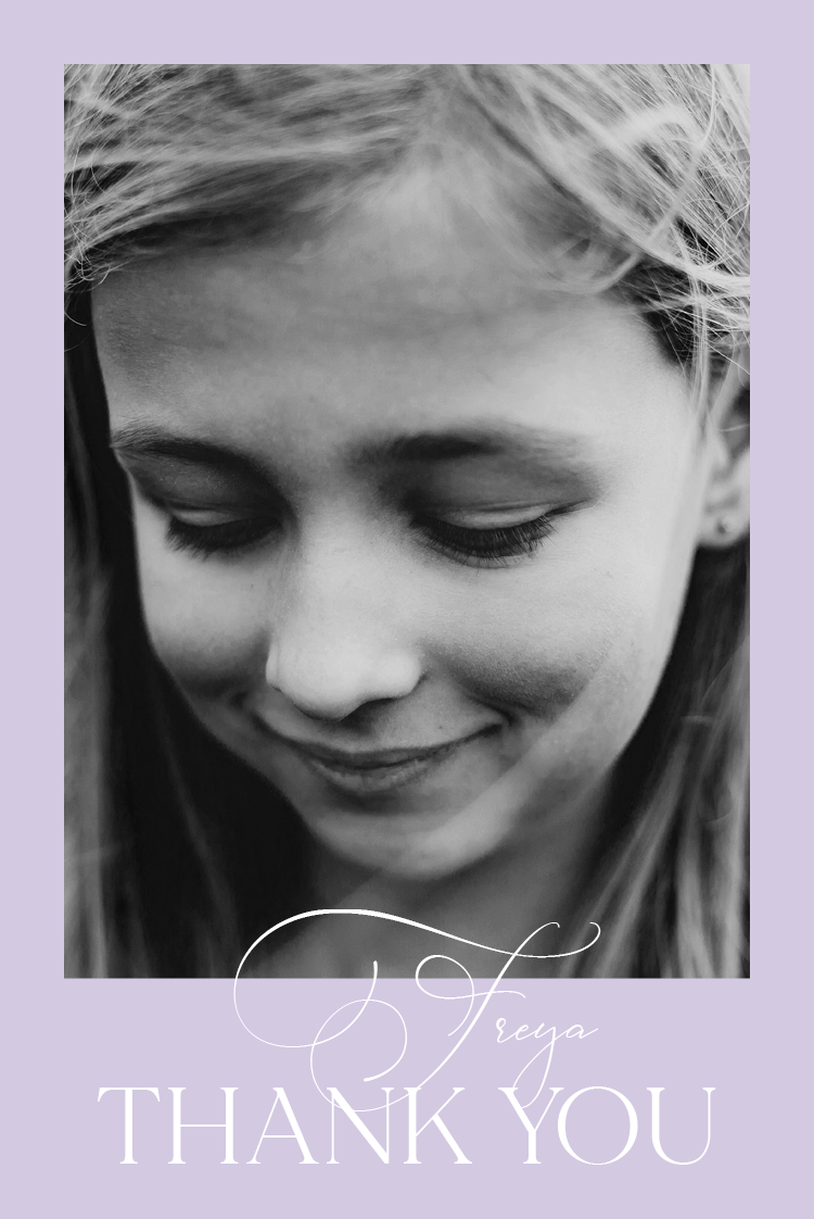 Thank you cards — Plain colour background