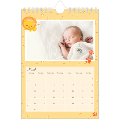 A5 Photo Calendar — Cute animals [March]