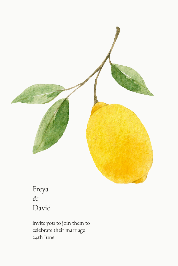 Invitations — Citrus chic