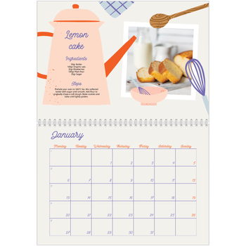 A4 Double Photo Calendar — Year in recipes