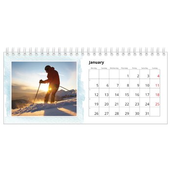 Desk Photo Calendar — Watercolour backgrounds