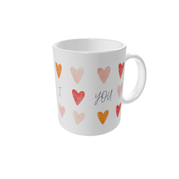 Personalised mugs — Heart prints
