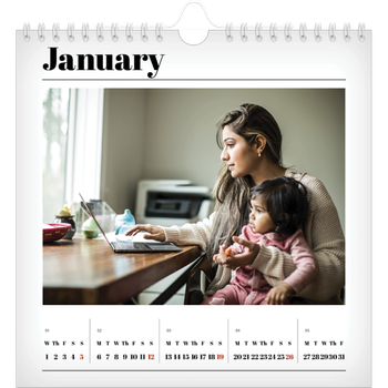 Square Photo Calendar — Hot off the press