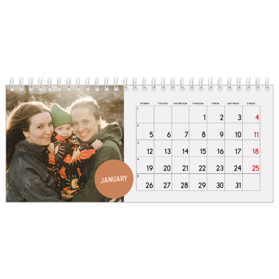 Desk calendars — Photo sticker [January]