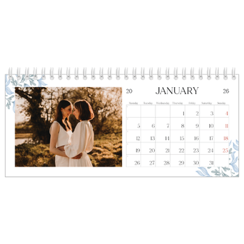 Desk Photo Calendar — Elegant floral