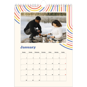 A4 Photo Calendar — Retro stripes