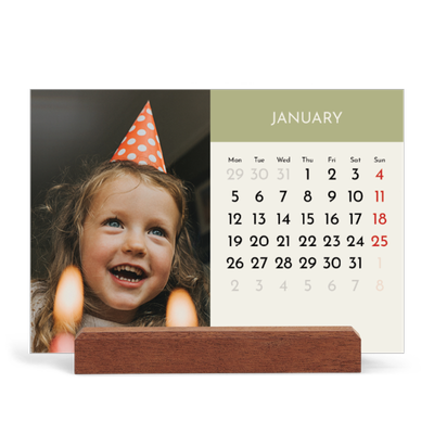 Easel Desk Calendar Landscape  — Pastel chapters [January]