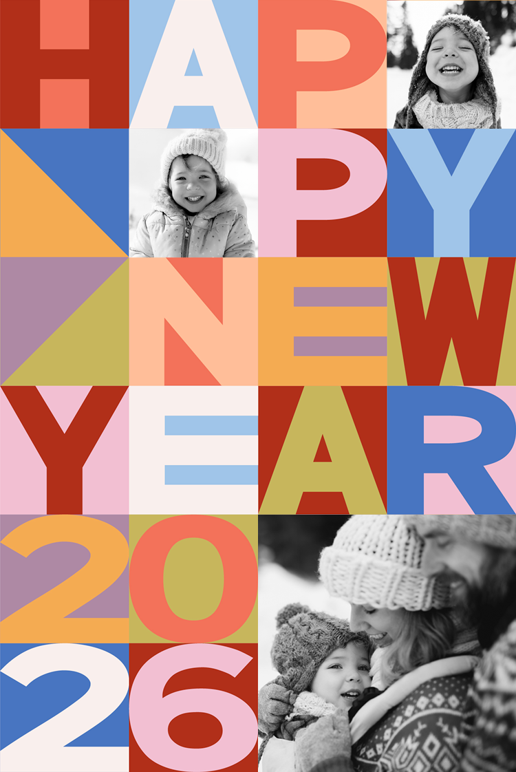 Cards — Colourful new year