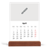 Easel Desk Calendar Portrait  — Design your own calendar [April]