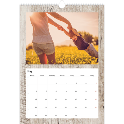 A3 photo calendars — Wood [May]
