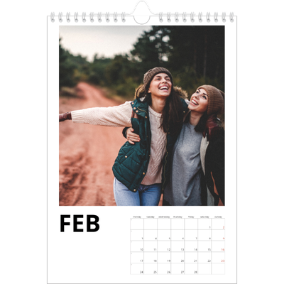 A4 Photo Calendar — White space [February]