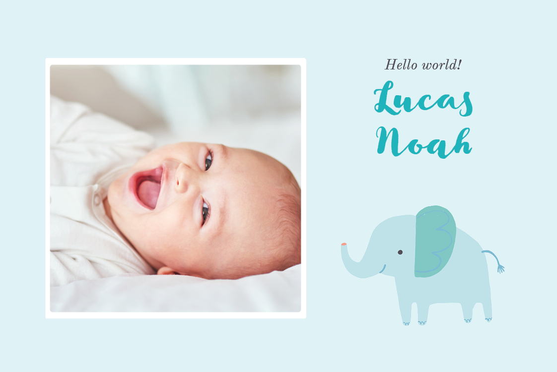 Invitations — Blue elephant