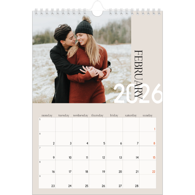 A4 Photo Calendar — Overlapping text [February]