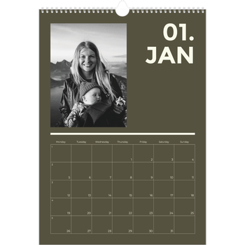 A3 Photo Calendar — Contemporary bold