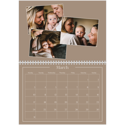 A4 Double Photo Calendar — Crafted memories [March]