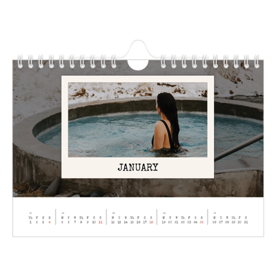 A5 Landscape Photo Calendar — The portrait edit [January]