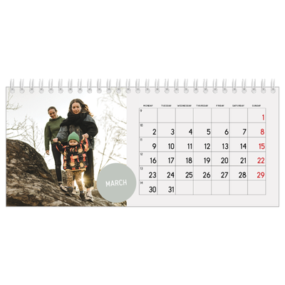 Desk calendars — Photo sticker [March]