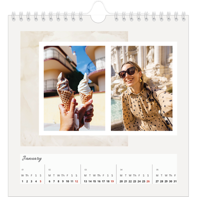 Square calendars  — Muted tones [January]