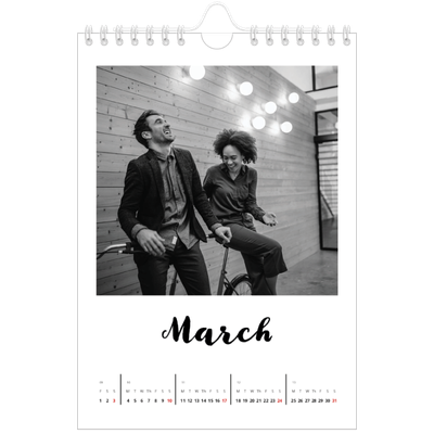 A5 Photo Calendar — Handwritten [March]