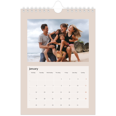 A5 Photo Calendar — Earth colours [January]