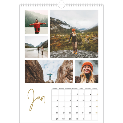 A3 photo calendars — Scribble text [January]