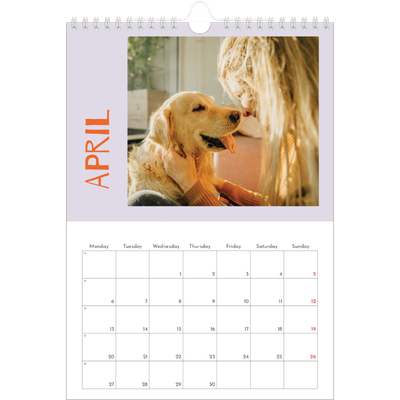 A4 Photo Calendar — Fun colourful you [April]