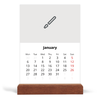 Easel Desk Calendar Portrait — Design your own calendar