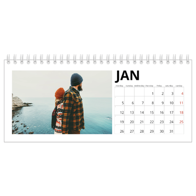 Desk calendars — White space [January]