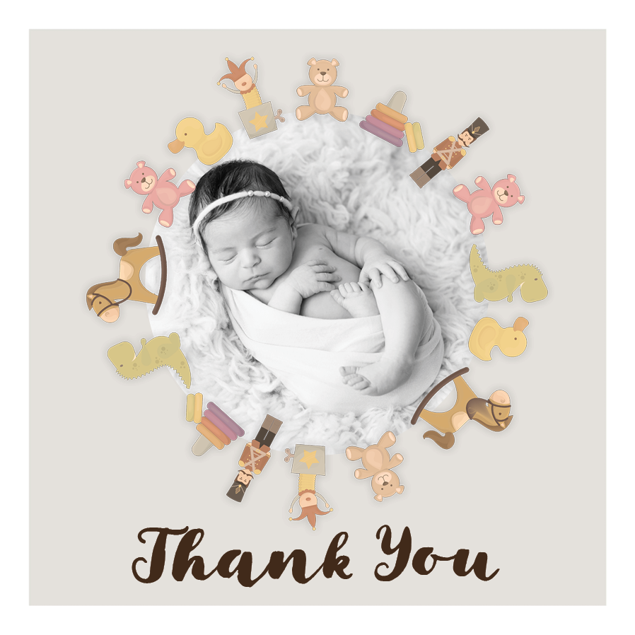 Thank you cards — Little ted