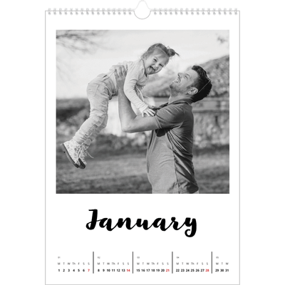A3 photo calendars — Handwritten [January]