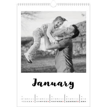 A3 Photo Calendar — Handwritten