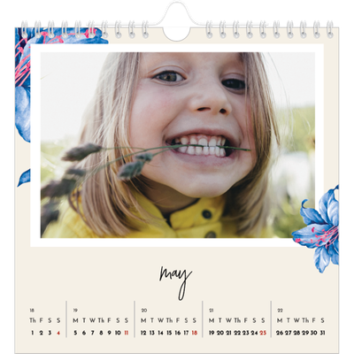 Square calendars  — Painted flowers [May]