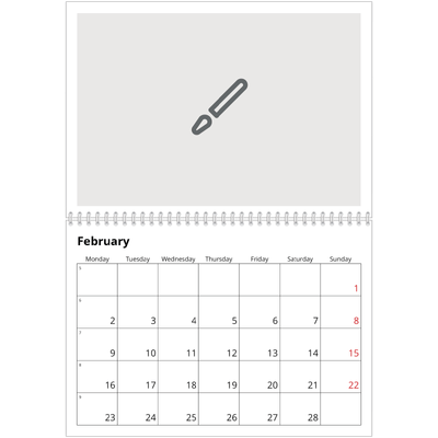 A4 Double Photo Calendar — Design your own calendar [February]