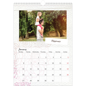 A3 Photo Calendar — Floral giftwrap