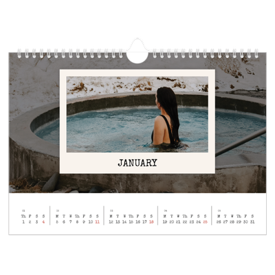A4 Landscape Photo Calendar — The portrait edit [January]