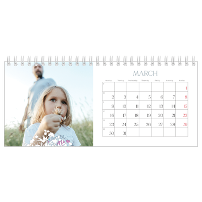 Desk calendars — Flower motif [March]