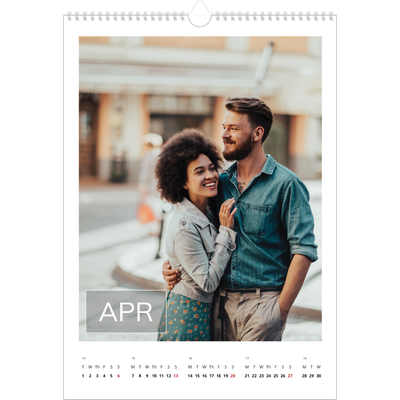 A3 photo calendars — Date box overlay [April]