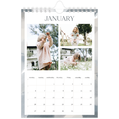 A5 Photo Calendar — Paintbrush effect [January]