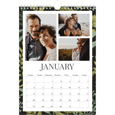 A4 Photo Calendar — Floral wallpapers [January]
